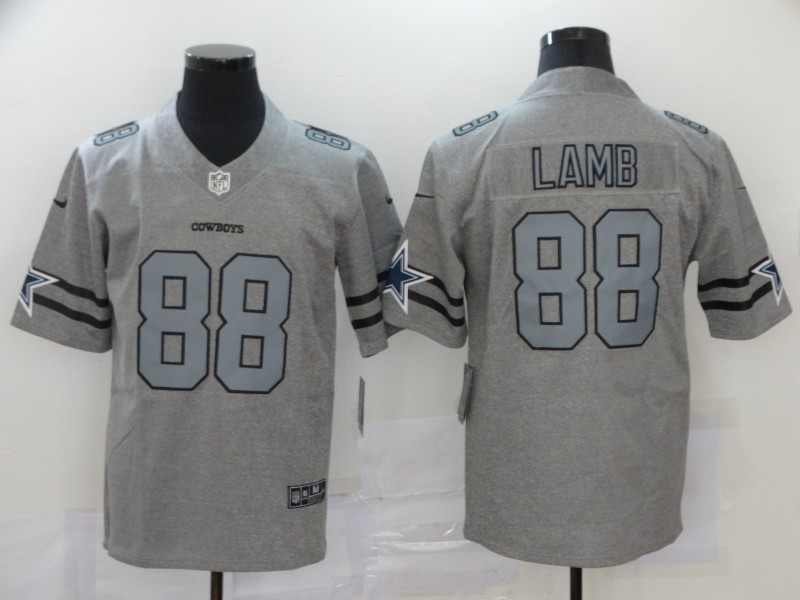 Men's Dallas Cowboys CeeDee Lamb #88 Gray Jersey
